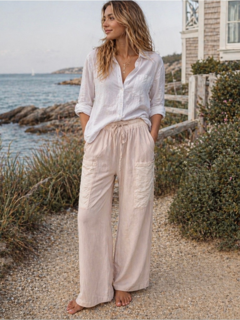 Torrid Festi Beige Wide Leg Cargo Pants with Big Pockets - Picture 4 of 8